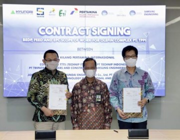 Pertamina Tandatangani Kontrak Pembuatan Desain Terkait Proyek Olefin TPPI