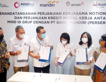 Sinergi Antar BUMN, Mandiri dan MIND ID Tanda Tangani Kerja Sama Notional Pooling dan Fasilitas Kredit Modal Kerja