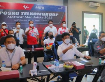 Kunjungi Posko Layanan, Menkominfo Bangga dan Apresiasi  Kesigapan TelkomGroup Bangun Infrastruktur ICT Mandalika GP Series