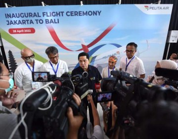 Erick Thohir Lepas Perdana Pelita Airbus A320, Layani Penerbangan Jakarta-Bali-Jakarta