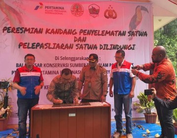 Pertamina Bangun KandangTransit, Selamatkan Satwa Papua Sebelum Pelepasliaran