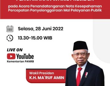 Wapres Akan Hadiri Percepatan Penyelenggaraan MPP