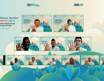  TelkomGroup Salurkan 922 Ekor Hewan Qurban pada Hari Raya Idul Adha 1443H