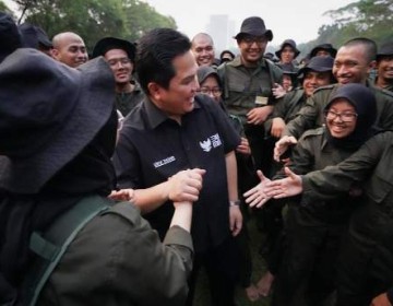 Hadiri Inaugurasi Bela Negara Karyawan BUMN, Erick: Mari Bantu BUMN untuk Indonesia yang Maju