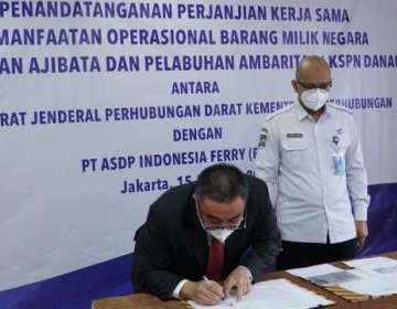 Ditjen Hubdat-PT.ASDP Indonesia Sepakati Kerjasama Pemanfaatan Pelabuhan Ajibata dan Ambarita