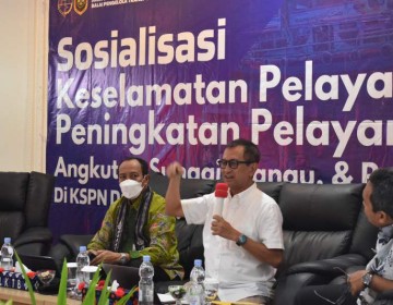 Tingkatkan Pelayanan Angkutan SDP dan Keselamatan Pelayaran, Ditjen Hubdat Gelar Sosialisasi di Danau Toba