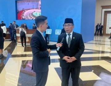 Ketum PBNU Gus Yahya dan Dubes Fadjroel Hadiri Kongres Pemimpin Dunia dan Agama Tradisional di Kazakhstan