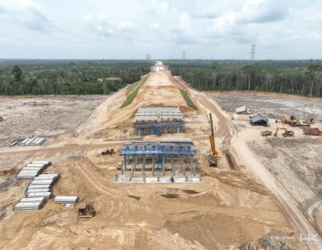 Progres Capai 68%, Hutama Karya Mulai Bangun Fasilitas Tol Betung - Jambi Seksi IV