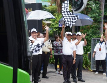 Hutama Karya Berangkatkan 480 Pemudik ke 7 Kota Melalui Program Mudik Gratis BUMN 2025