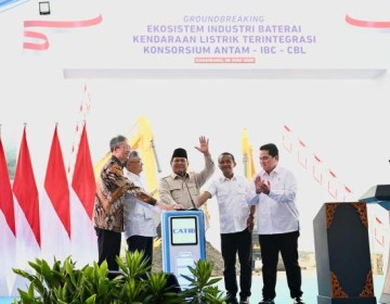 Presiden Prabowo Resmikan Proyek Ekosistem Baterai Listrik, Pertamina NRE Ambil Peran Utama di Industri Hijau
