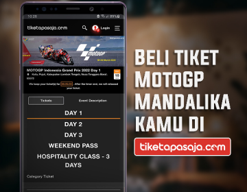 Tiket MotoGP 2022 Mandalika Berbagai Kategori di Tiketapasaja.com Terjual Habis