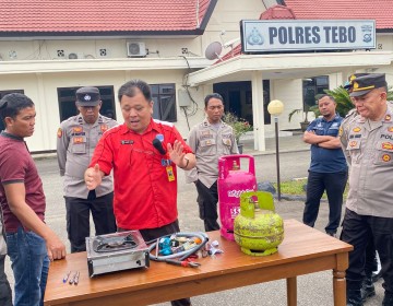 Koperasi Purna Pertamina Gelar Sosialisasi Pengunaan Kompor Gas Elpiji di Polres Tebo