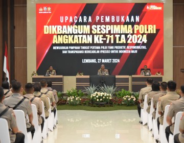 Kasespim Polri Minta Peserta Didik Sespimma ke-71 Jadi Pemimpin yang Terhormat, Cerdas, dan Bermoral