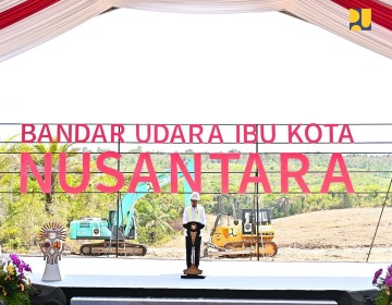 Menteri Basuki Dampingi Presiden Jokowi Ground Breaking Bandara IKN Nusantara