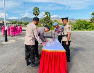 Polres Nagekeo Gelar Sertijab dan Pelantikan Pejabat Utama