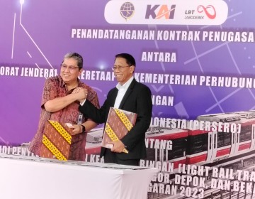 Teken Perjanjian PSO LRT Jabodebek 2023, Pemerintah Komitmen Dorong Penggunaan Transportasi Massal