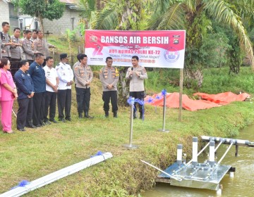 Sambut HUT ke-72 Humas Polri, Polda Jambi dan Polres Bungo Resmikan Pompa Air Tanpa Mesin