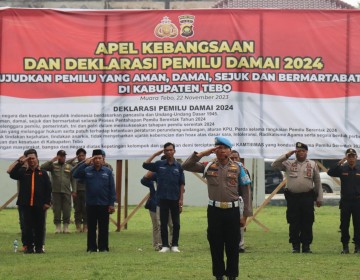 Jaga Kondusivitas, Polres Tebo Deklarasikan Pemilu Damai 2024