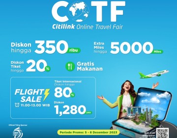 Banyak Promo Meriah! BRI dan Citilink Gelar Online Travel Fair