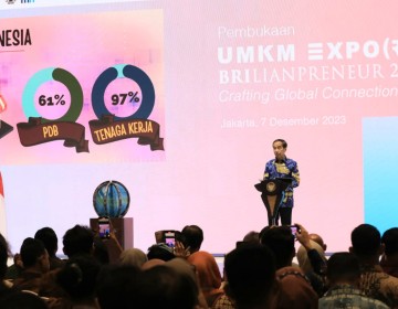 Buka UMKM EXPO(RT) BRILIANPRENEUR 2023, Presiden Jokowi Apresiasi Keberpihakan BRI Majukan UMKM