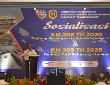 Ketapang - Lembar Resmi Ditetapkan Ditjen Hubdat Sebagai Lintas Penyeberangan Baru