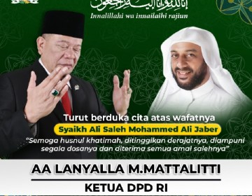 Syekh Ali Jaber Tutup Usia, Ketua DPD RI: Innalillahi Wa Innailaihi Rajiun