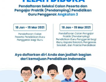 Kemendikbud Buka Pendaftaran Seleksi Pendidikan Guru Penggerak Angkatan Ketiga