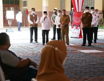 Gubernur Banten dan Wakil, Dampingi Wapres KH Ma'ruf Amin Tinjau Vaksinasi Covid-19 Di Kota Tangerang