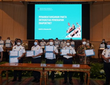 Tandatangani Pakta Integritas, UPT Ditjen Hubla dan BUD Komitmen Penerapan Inaportnet