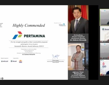 Tunjukan Komitmen Keberlanjutan, Pertamina Raih Penghargaan Sustainability Business Award 2022