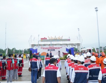 Hutama Karya Gelar Apel Siaga, Pastikan Kesiapan Layanan Selama Libur Nataru