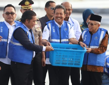 Wapres RI dan Menteri KKP Panen 249 Ton Udang di Tambak Modern Terbesar di Indonesia