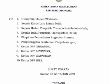 Kemenhub Terbitkan SE 56/2021, Inilah Syarat Perjalanan Darat Pada PPKM Level 1-4