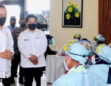 Presiden Tinjau Langsung Program Vaksinasi Masyarakat Lampung