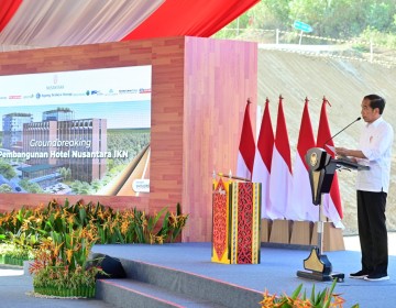 Jokowi Groundbreaking Hotel Nusantara di Kawasan IKN